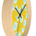 Floral Elegance Wood Wall Clock