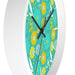 Elegant Blossom Wooden Wall Clock