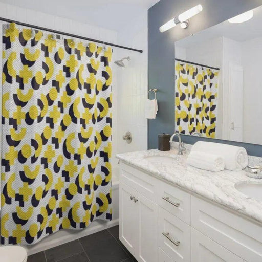 Elite Geometry Shower Curtain - High-Quality Bathroom Decor