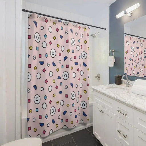 Elite Geometric Statement Bathroom Curtain