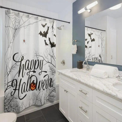 Haunted Halloween Bathroom Upgrade: Customizable Shower Curtain for Your Spooky Sanctuary