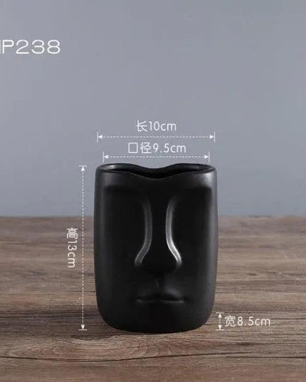 Elegant Ceramic Head Planter for Contemporary Floral and Succulent Displays