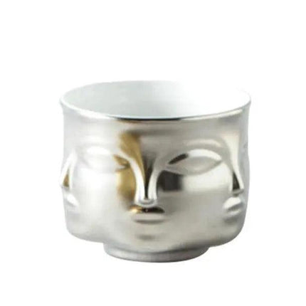 Elegant Ceramic Head Planter for Contemporary Floral and Succulent Displays