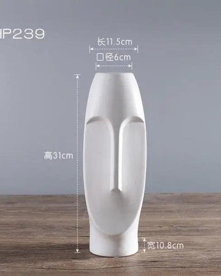 Elegant Ceramic Head Planter for Contemporary Floral and Succulent Displays