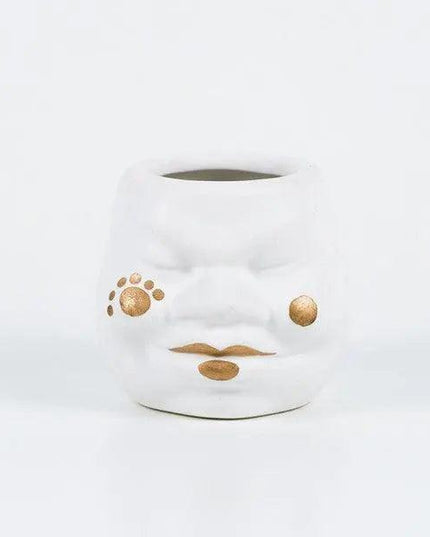 Elegant Ceramic Head Planter for Contemporary Floral and Succulent Displays