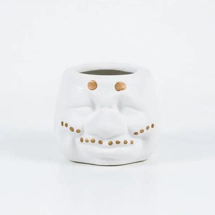 Elegant Ceramic Head Planter for Contemporary Floral and Succulent Displays