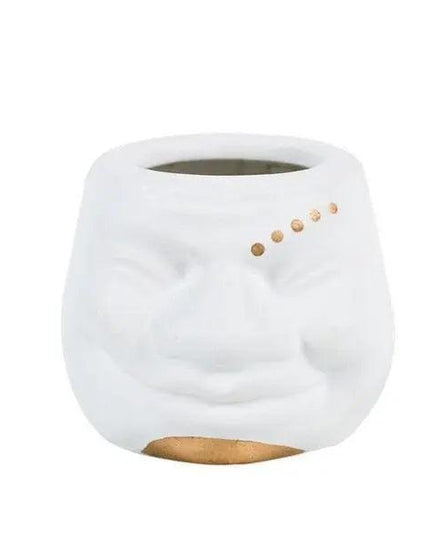 Elegant Ceramic Head Planter for Contemporary Floral and Succulent Displays
