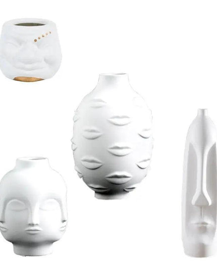 Elegant Ceramic Head Planter for Contemporary Floral and Succulent Displays