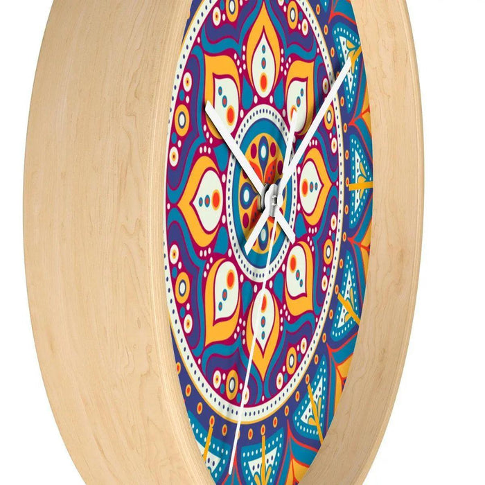 Luxury Mandala Wood Wall Clock