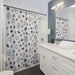 Elite Geometric Bathroom Curtain - Stylish and Functional