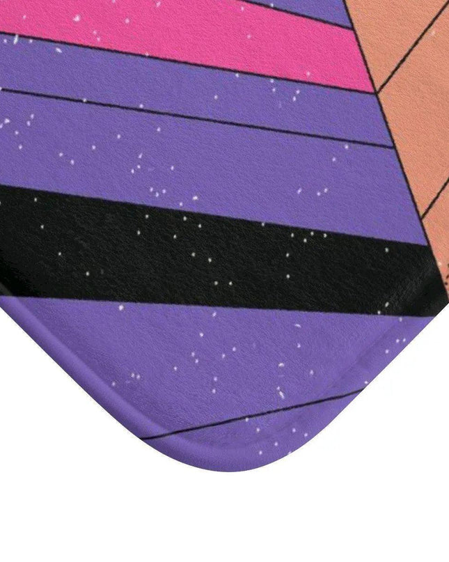 Elite Maison Contemporary Memory Foam Geometric Bath Mat