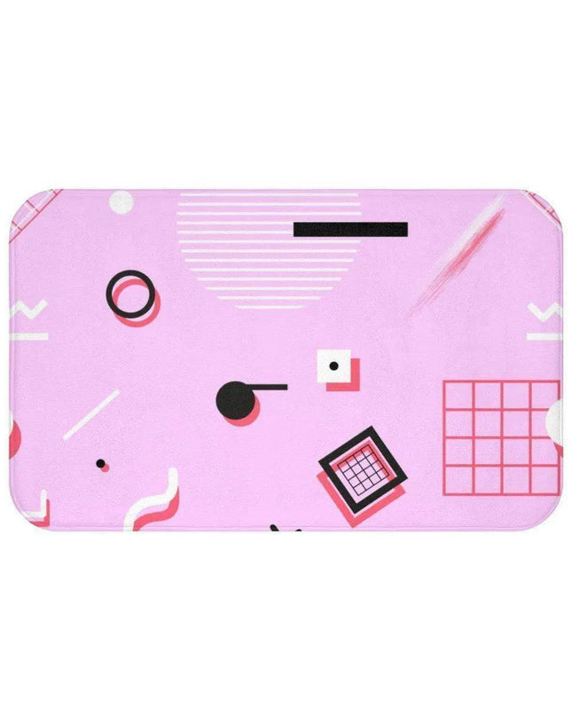 Cozy Retro Memory Foam Kids Bath Mat