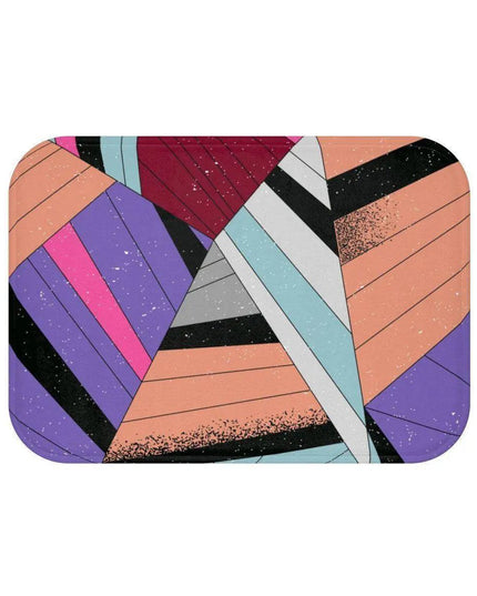 Elite Maison Contemporary Memory Foam Geometric Bath Mat
