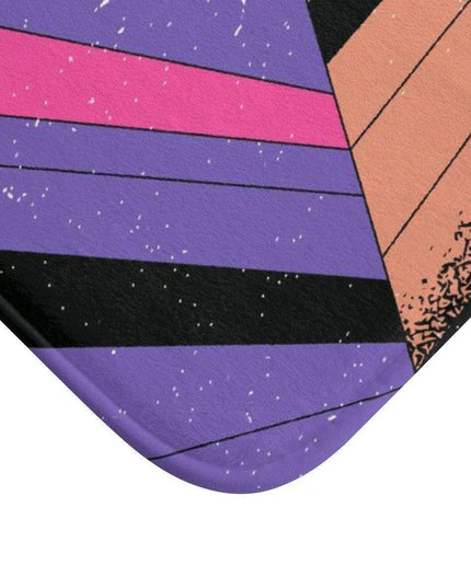 Elite Maison Contemporary Memory Foam Geometric Bath Mat