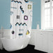 Modern Aqua Dream Shower Curtain - Sustainable Luxury & Stylish