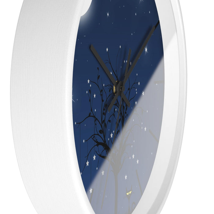 Moonlit Elegance Wooden Wall Clock from Maison d'Elite