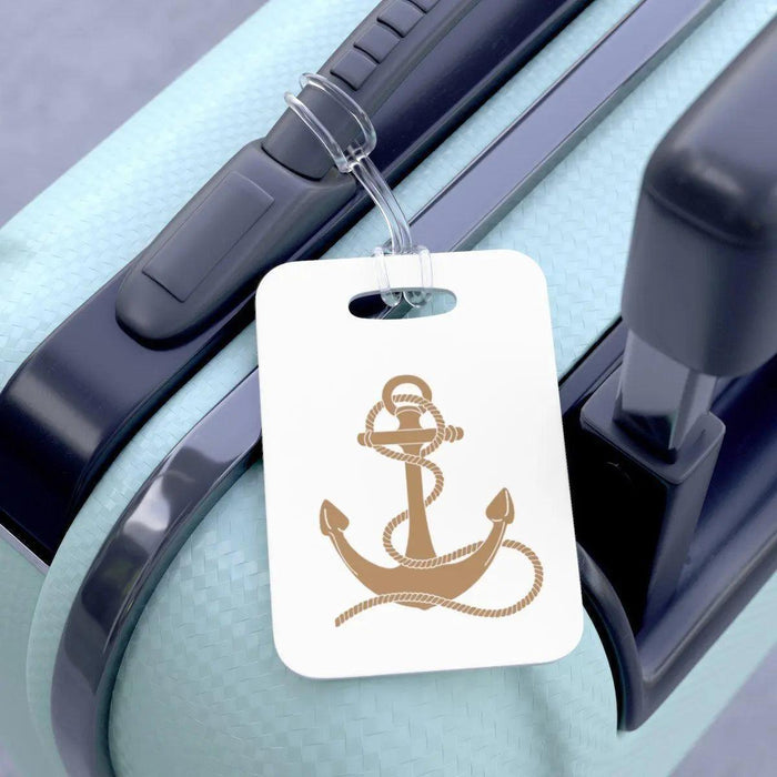 Nautical Anchor Bag Identifier Tag - Personalized Baggage Marker