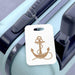 Nautical Anchor Bag Identifier Tag - Personalized Baggage Marker