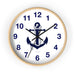 Maritime Charm Wooden Wall Clock by Maison d'Elite