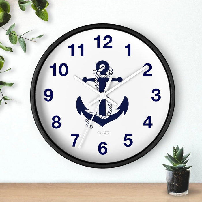 Maritime Charm Wooden Wall Clock by Maison d'Elite