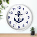 Nautical Elegance Wooden Wall Clock by Maison d'Elite