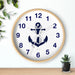 Maritime Charm Wooden Wall Clock by Maison d'Elite