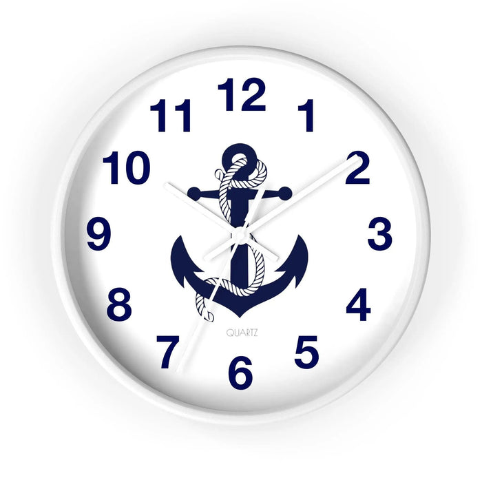 Nautical Elegance Wooden Wall Clock by Maison d'Elite