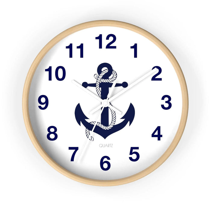 Elegant Nautical-Inspired Wooden Clock - Premium Timepiece by Maison d'Elite