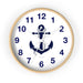 Maritime Charm Wooden Wall Clock by Maison d'Elite