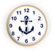 Nautical Elegance Wooden Wall Clock by Maison d'Elite