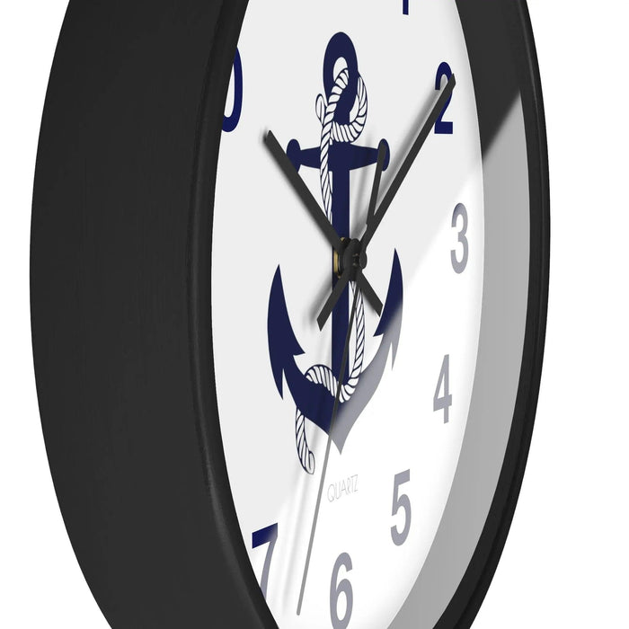 Nautical Elegance Wooden Wall Clock by Maison d'Elite