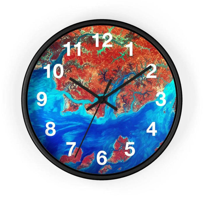 Elite Ocean Wooden Frame Wall Clock
