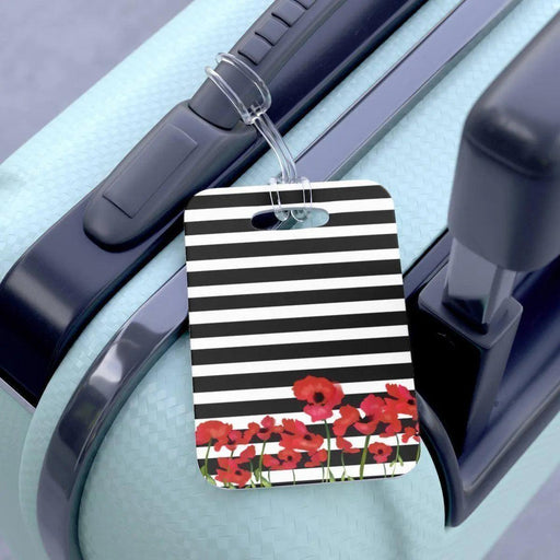 Vibrant Pansies Luggage Tag Set with Customizable Options