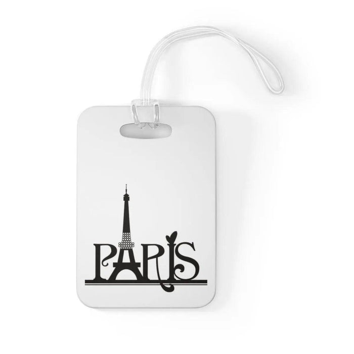 Parisian Elegance Typo Luggage Identifier: Chic Bag Tag for Effortless Baggage Spotting