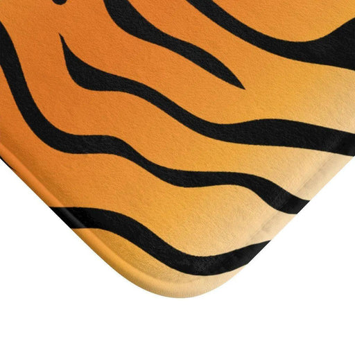 Safari Tiger Stripe Plush Memory Foam Bathroom Mat - Soft Microfiber Rug