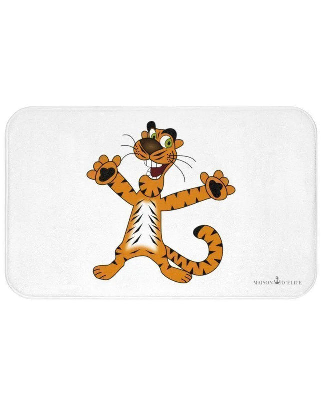 Luxurious Elite Safari Tiger Memory Foam Bath Mat - Ultimate Bathroom Upgrade