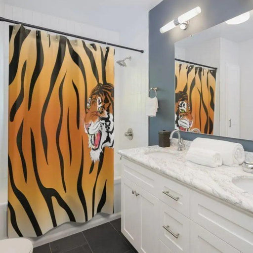Safari Chic Tiger Print Bathroom Accessory Set by Maison d'Elite
