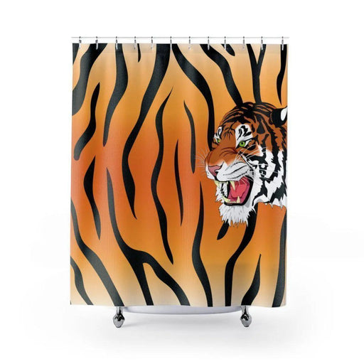 Elite Safari Tiger Print Shower Curtain by Maison d'Elite