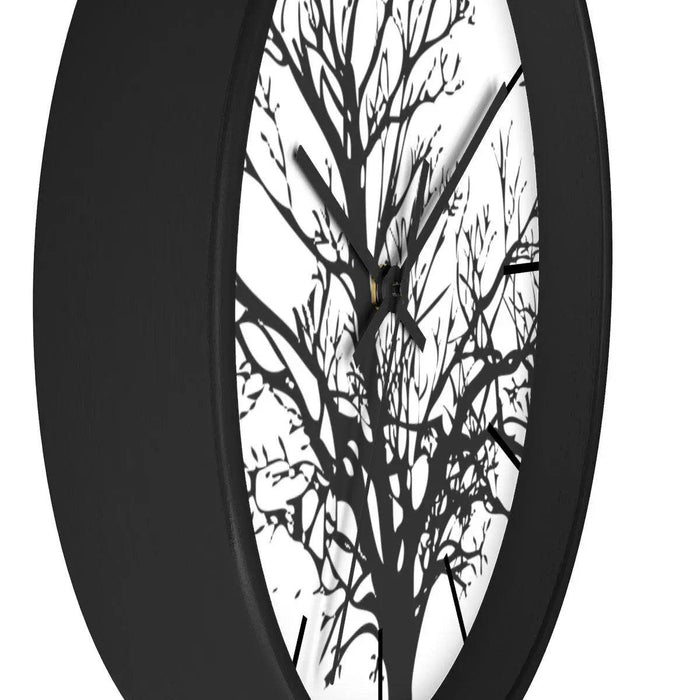 Elite Maison Tree Silhouette Wooden Frame Wall Clock