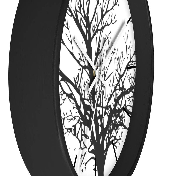 Elite Maison Tree Silhouette Wooden Frame Wall Clock