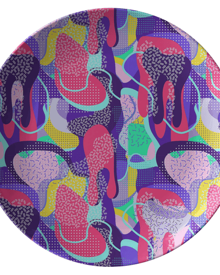 Stylish Retro Brushstroke ThermoSāf® 10" Dinner Plate - Elevate Your Dining with Elegance