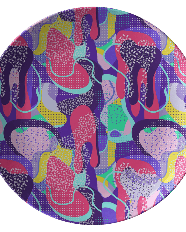 Stylish Retro Brushstroke ThermoSāf® 10" Dinner Plate - Elevate Your Dining with Elegance