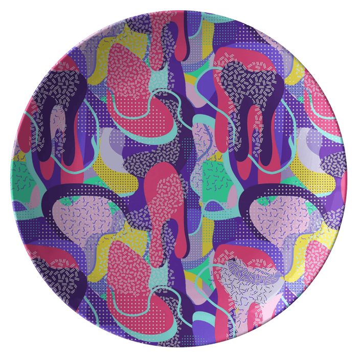 Unique Retro Brushstroke ThermoSāf® 10" Dinner Plate for Stylish Dining