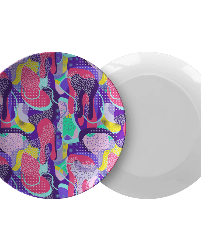 Stylish Retro Brushstroke ThermoSāf® 10" Dinner Plate - Elevate Your Dining with Elegance