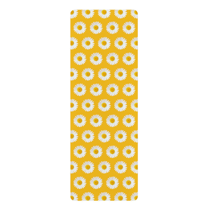 Daisy Floral Luxury Microfiber Suede Yoga Mat with Anti-Slip Base