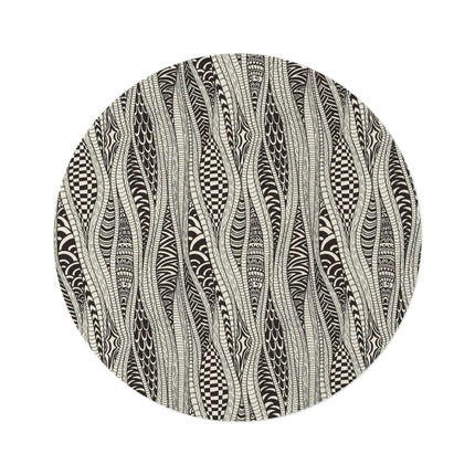 Lively Ethnic Circular Area Rug - Stunning Designs, Soft Polyester Chenille