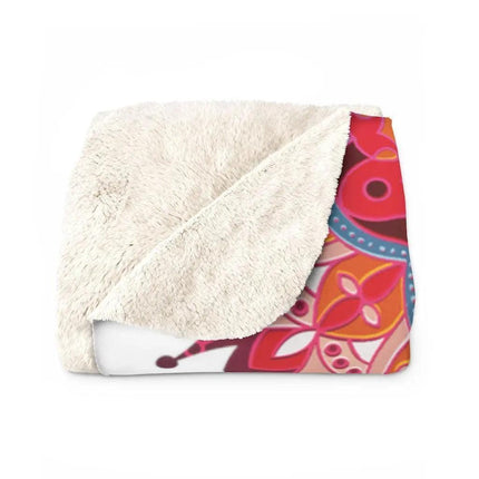Vibrant Mandala Sherpa Fleece Throw Blanket - Ultimate Comfort and Style