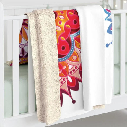 Vibrant Mandala Sherpa Fleece Throw Blanket - Ultimate Comfort and Style