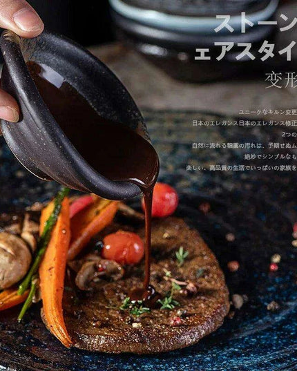 Sophisticated Japanese Ceramic Serving Set: Elevate Your Dining with Style and Elegance