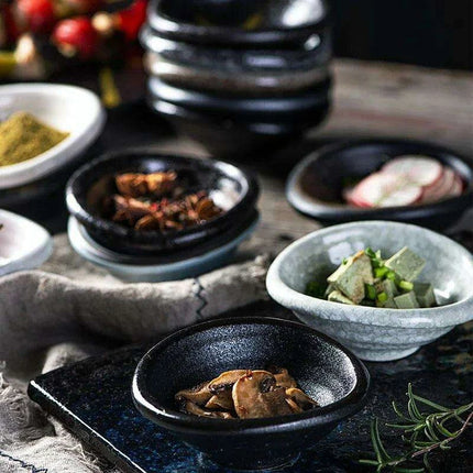 Sophisticated Japanese Ceramic Serving Set: Elevate Your Dining with Style and Elegance